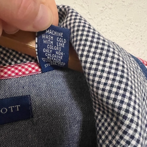 Karen Scott Patchwork Denim Vest L - Picture 5 of 6